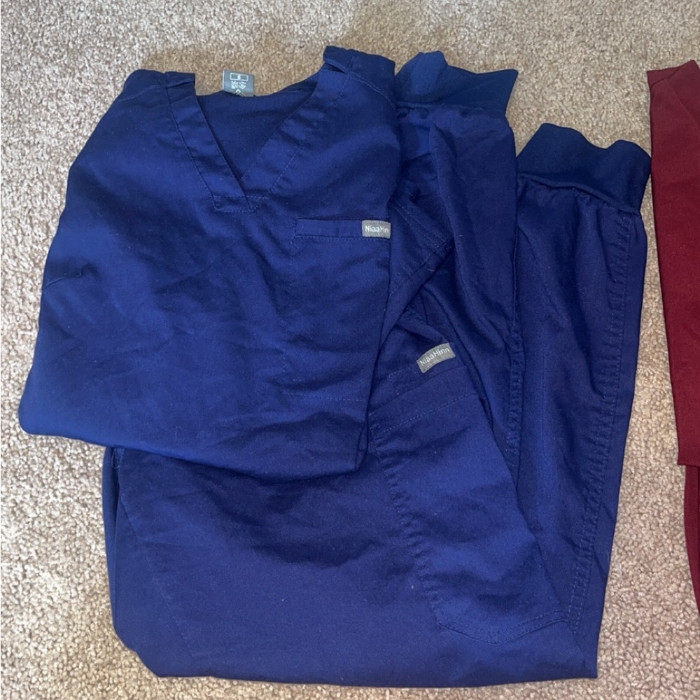Navy Blue Scrub Set